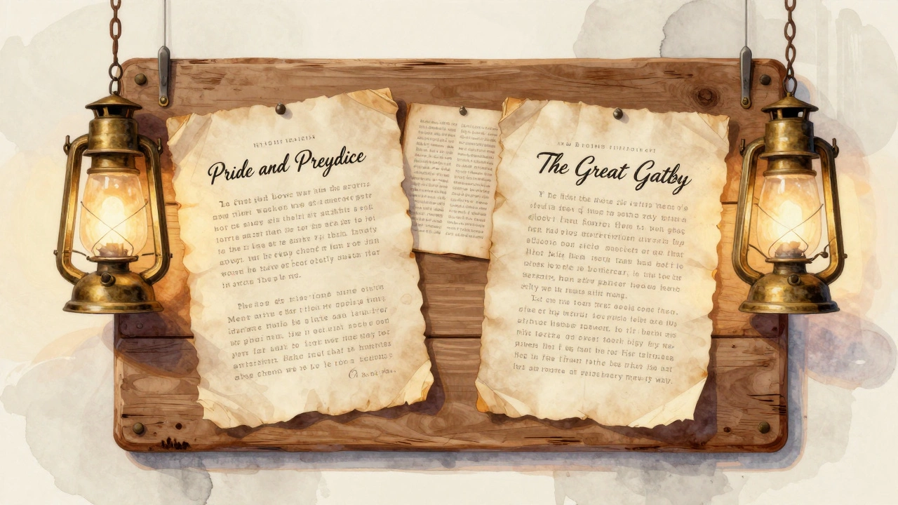 Aged book pages with handwritten guest names displayed on a vintage wooden board.