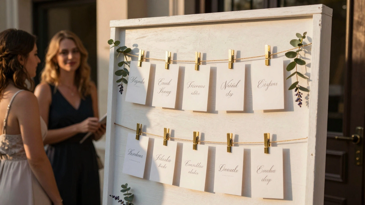 Creative Wedding Escort Card Display Ideas for Reception Entrances